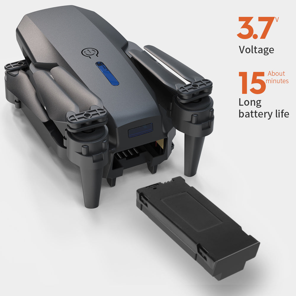 E88 Dual Camera Drone, WiFi FPV Double Folding RC Quadcopter Altitude Hold, Remote Control Toy