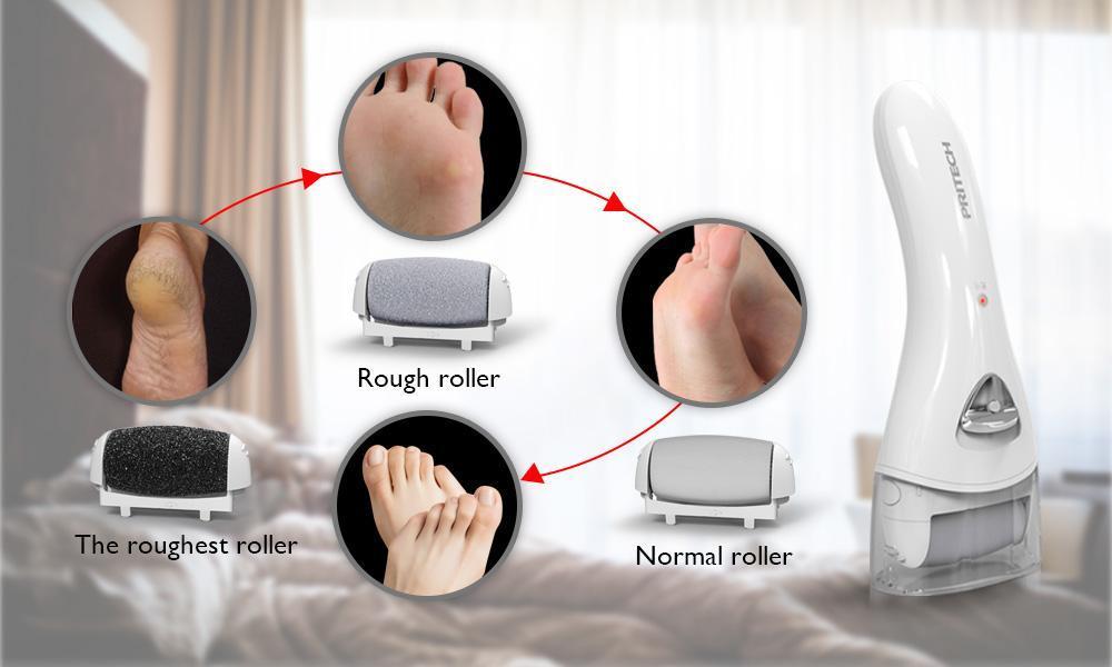 360 Degree Customized USB Charging Professional Electric Pedicure Grinding Stone With LED Light To Remove Calluses And Foot Care Device