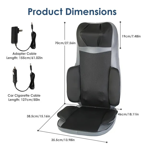 Shiatsu Neck Back Massager With Heat Full Body 3D Kneading Massage Chair Pad Multifunctional Massage Pad For Home Car Driver Seat