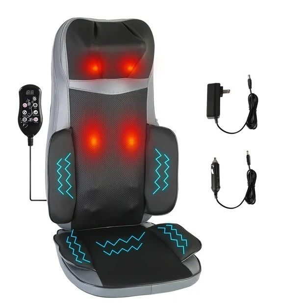 Shiatsu Neck Back Massager With Heat Full Body 3D Kneading Massage Chair Pad Multifunctional Massage Pad For Home Car Driver Seat