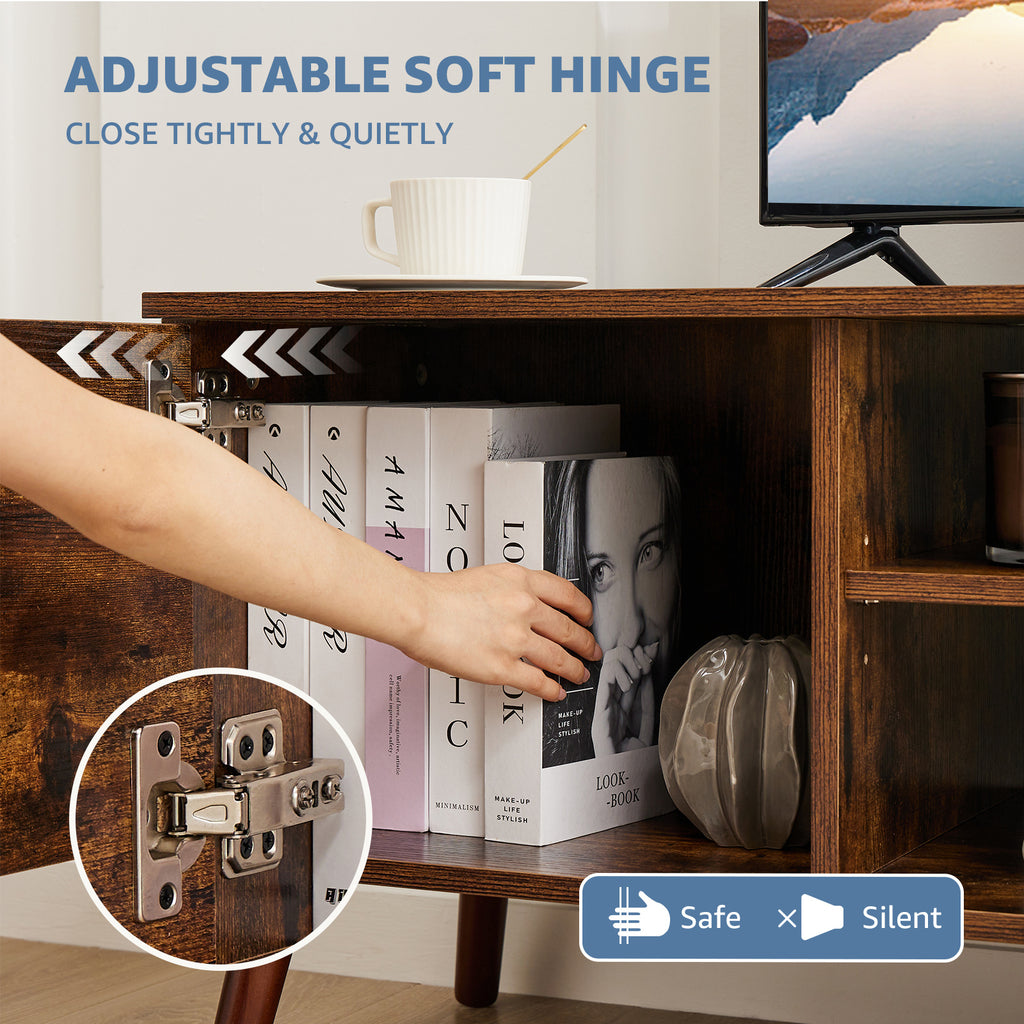 Panel TV Cabinet Can Store Black Cabinets, Suitable For Home Living Room Office TV Cabinet