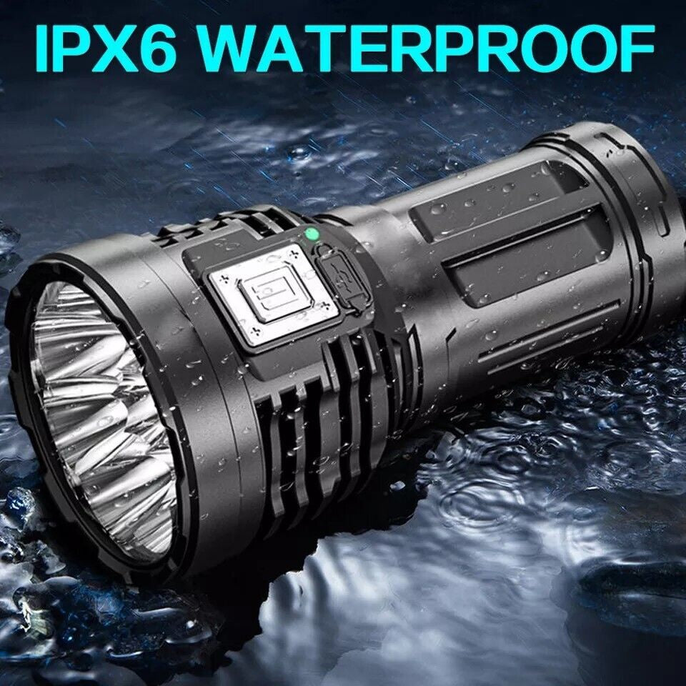 Super Bright Led Torch Light Flashlight Outdoor 30W, USB Rechargeable 1500mAh Led Torch, Mini Flashlight Home Emergency Light
