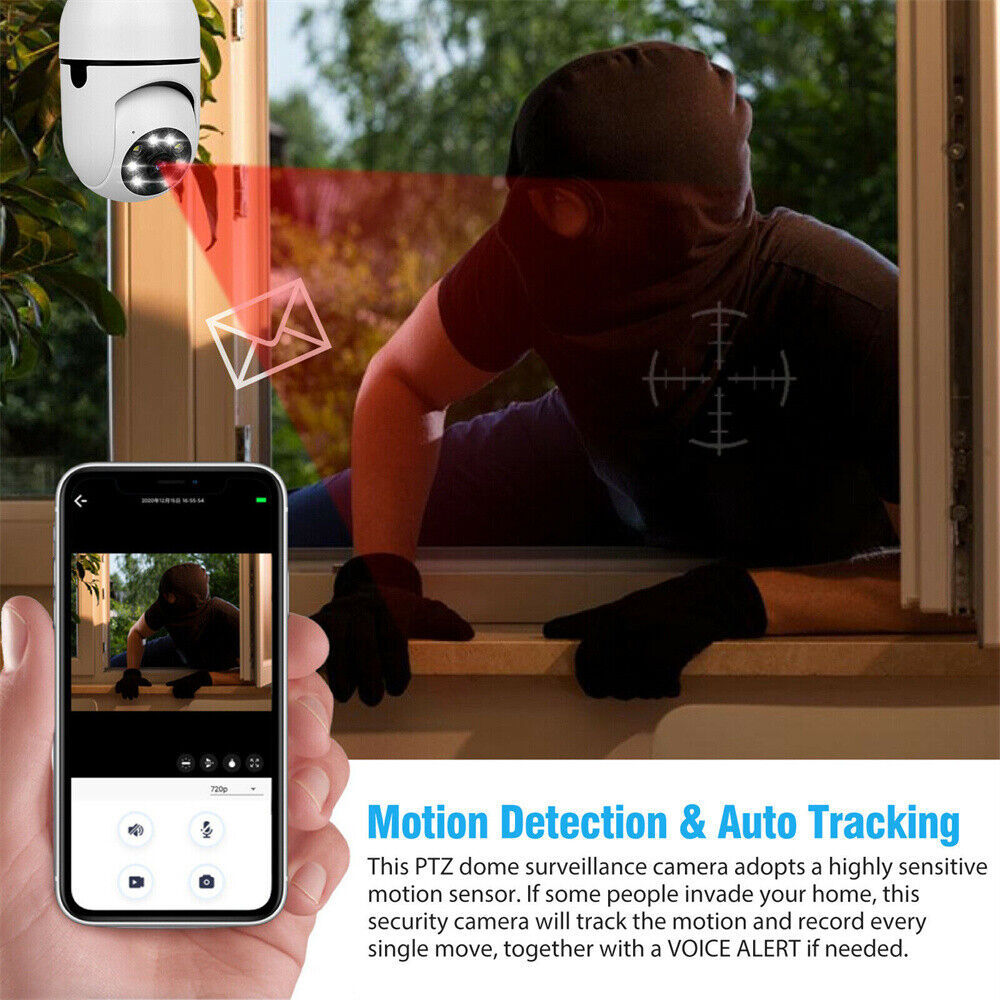 E27 Light Bulb 1080P IP Camera 5G Wi-Fi Night Smart Home Wireless Security