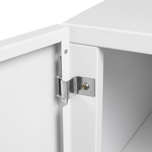 Metal Printer Stand With Storage Small Space Mobile Printer Table With Door Adjustable Shelf Home Office Filing Cabinet On Wheels